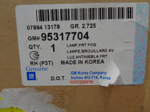 Holden TM Barina Genuine Right Hand Front Fog Light New Parts