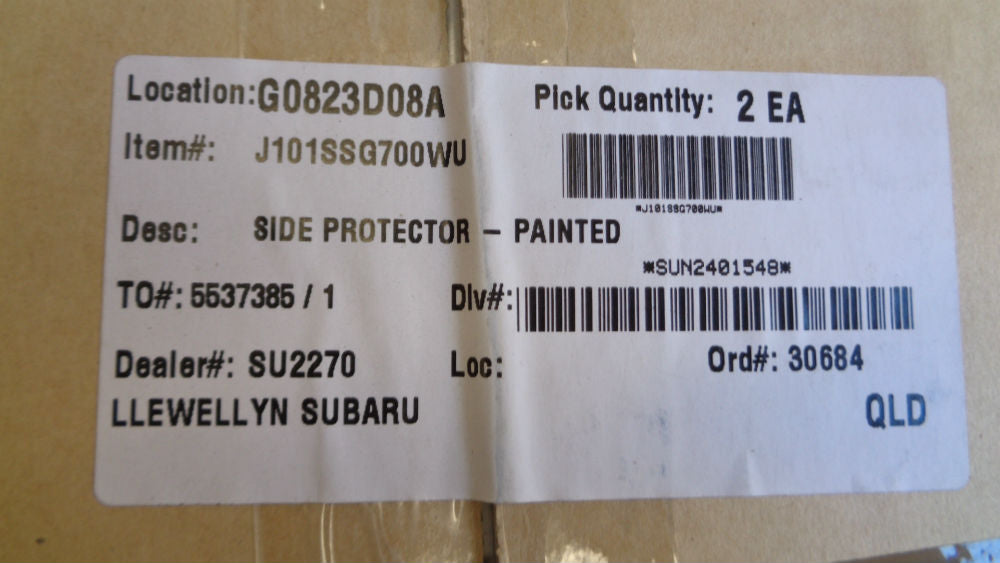 Subaru Forester Wagon Genuine side moulding kit satin white pearl