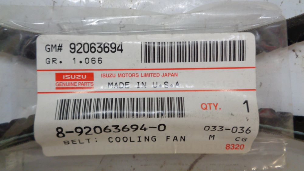 Holden Rodeo RA Genuine drive belt fan new part