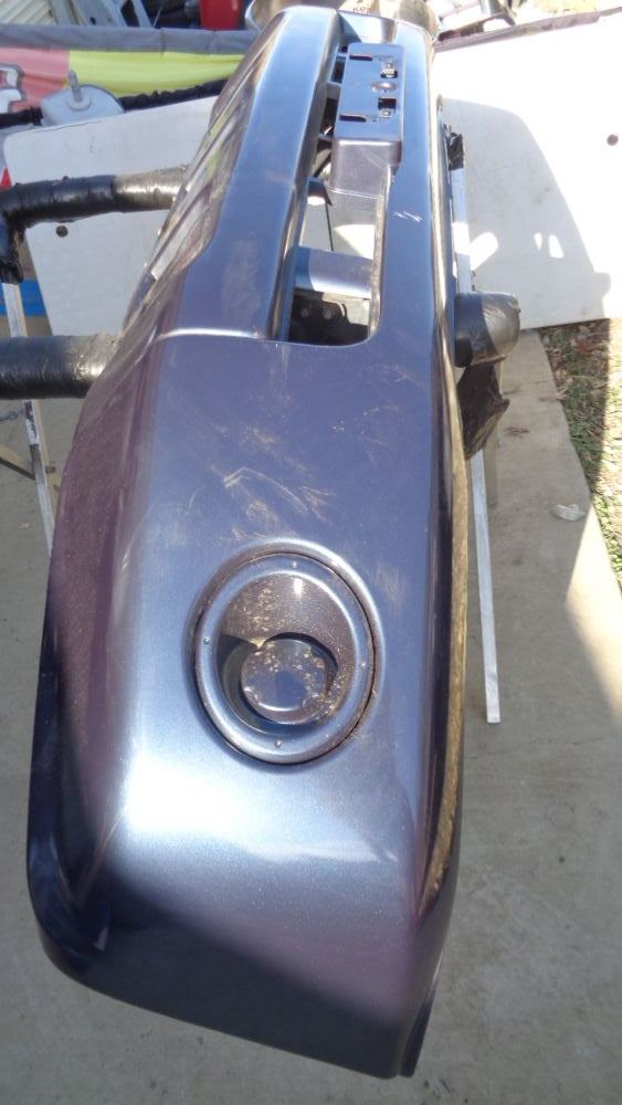 Nissan Patrol GU Y61 Genuine front bumper Blue Used VGC