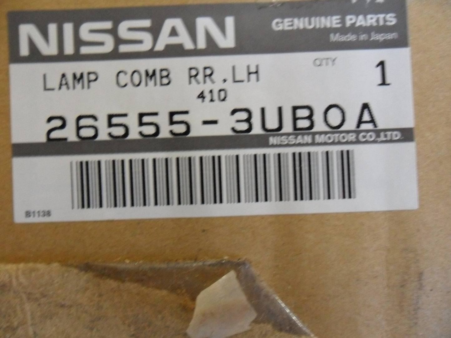 Nissan Xtrail T31 Genuine Passenger Side Outer Tail Light NEW PART