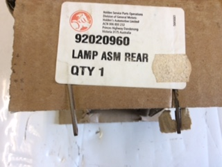 Holden Camira JB Genuine right hand rear taillight new part