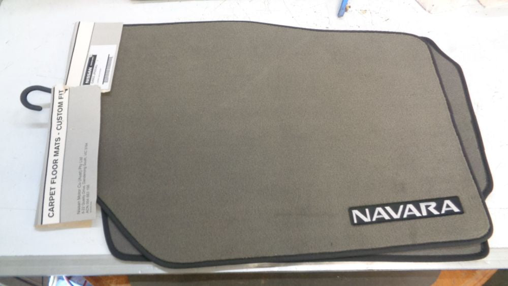 Nissan Navara D40T Genuine Brown Front Mat Set New Part