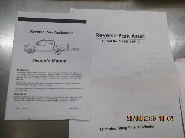 Isuzu D-Max 4 Head Rear Park Assist Kit Suits Crew Cab New Part