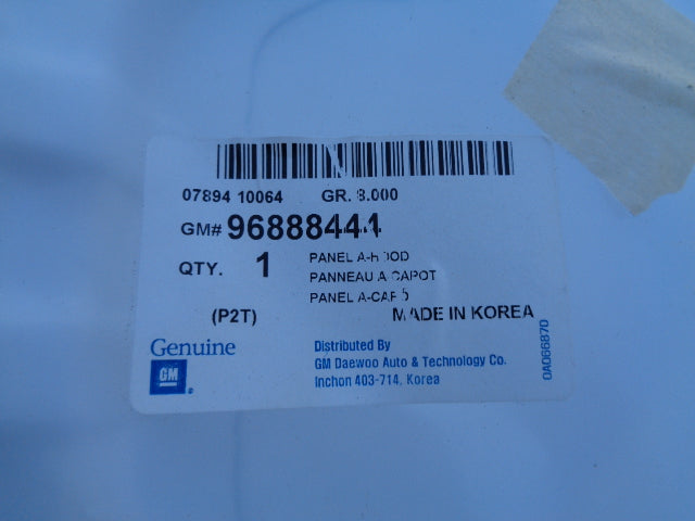 Holden TK Barina Hatchback Genuine Bonnet Panel New Part