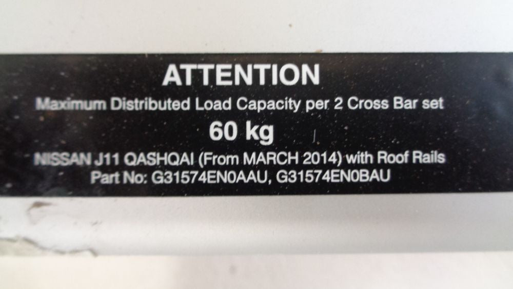 Nissan Qashqai Genuine Cross Bar set USED Part