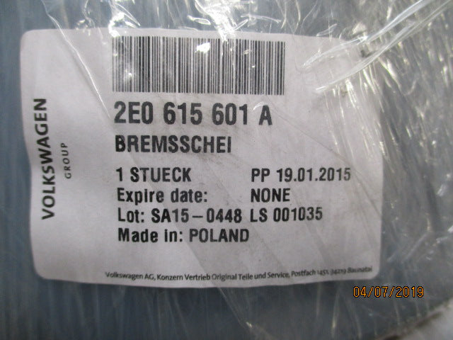 Mercedes-Benz Sprinter--VW Genuine Rear Rotor New Part