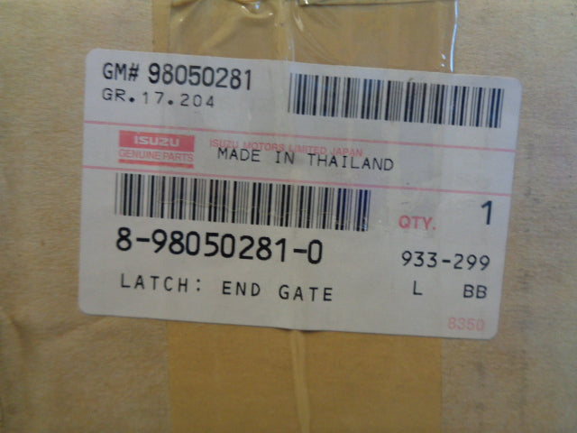 Isuzu D-Max Genuine Left Hand End Gate Latch New Part