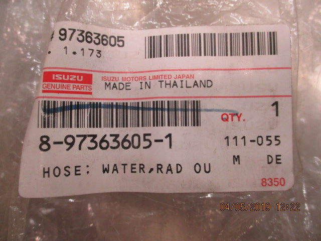 Holden RA Rodeo/RC Colorado Genuine Bottom Radiator Hose 3.0ltr New Part