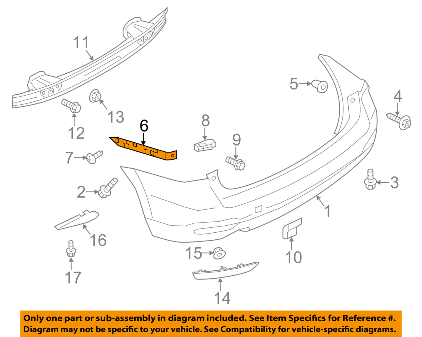 Subaru Forester Genuine Left Hand Rear Bumper Bar Bracket New Part