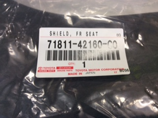 Toyota Rav4 Genuine drivers front seat shield cushion new part