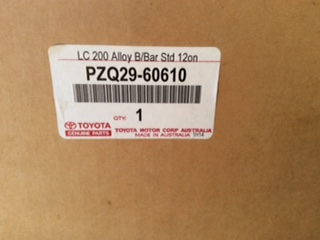 Toyota Landcruiser 200 series Genuine Alloy Bull Bar Kit New Part