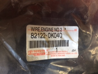 Toyota Hilux KUN25L Genuine battery to starter no2 wiring new part