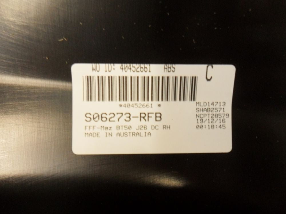 Mazda BT-50 Genuine Right Hand Flare Extension New Part