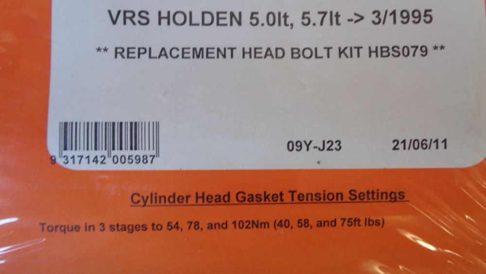 Pro-Torque VRS Kit Suitable For Holden VS/VT Commodore New Part