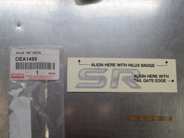Toyota Hilux SR Genuine Rear Tail Gate Decal New Part