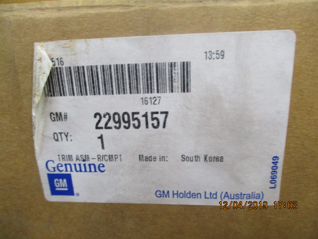 Holden Malibu Genuine Rear Cargo Area Wheel Protector New Part