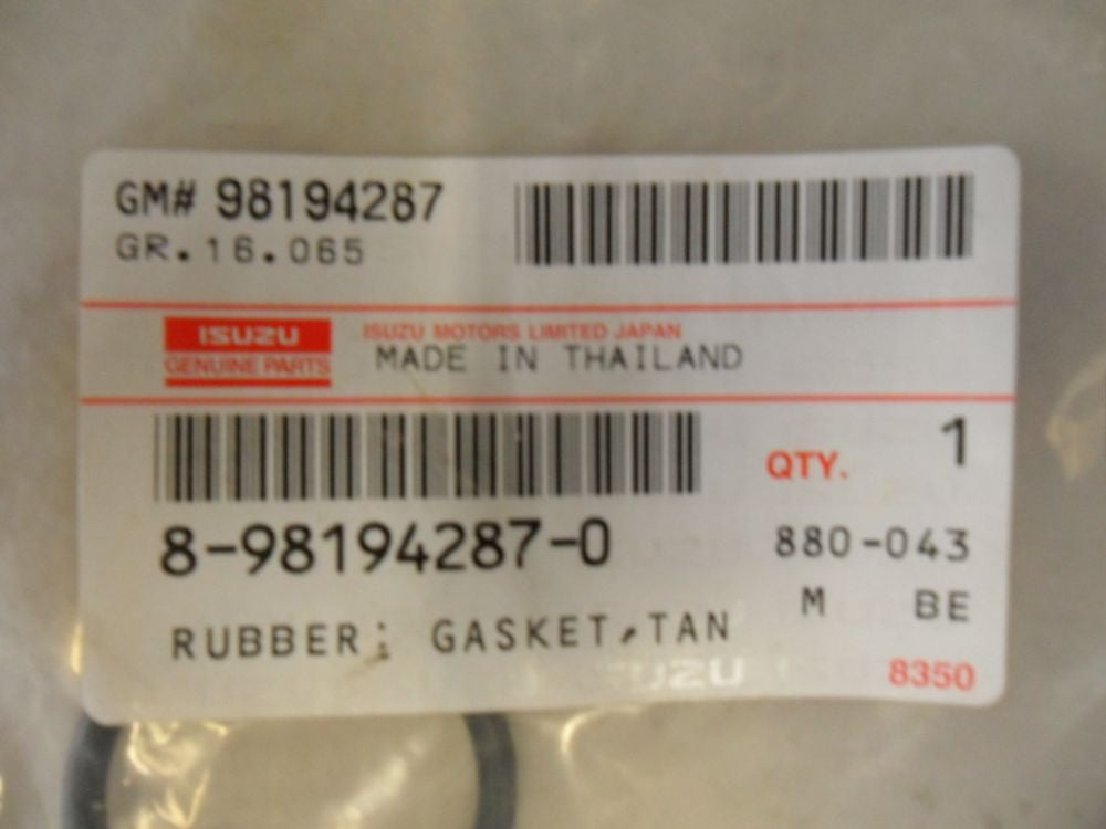 Isuzu D-Max / MU-X Genuine Tan Gasket Rubber New Part