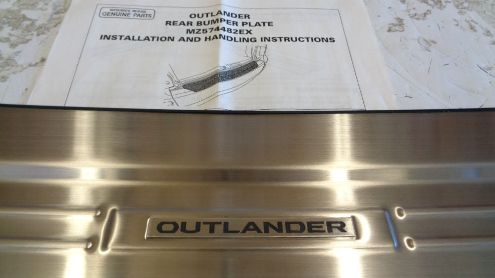 Mitsubishi Outlander Genuine chrome rear bumper step plate New Part