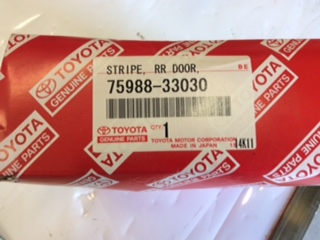 Toyota Camry Genuine Left Hand Rear Door Factory Stripe New Part