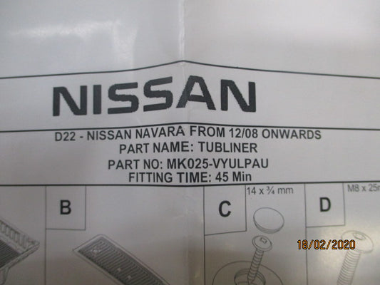 Nissan Navara D22 Genuine Tailgate Fitting Kit New Part