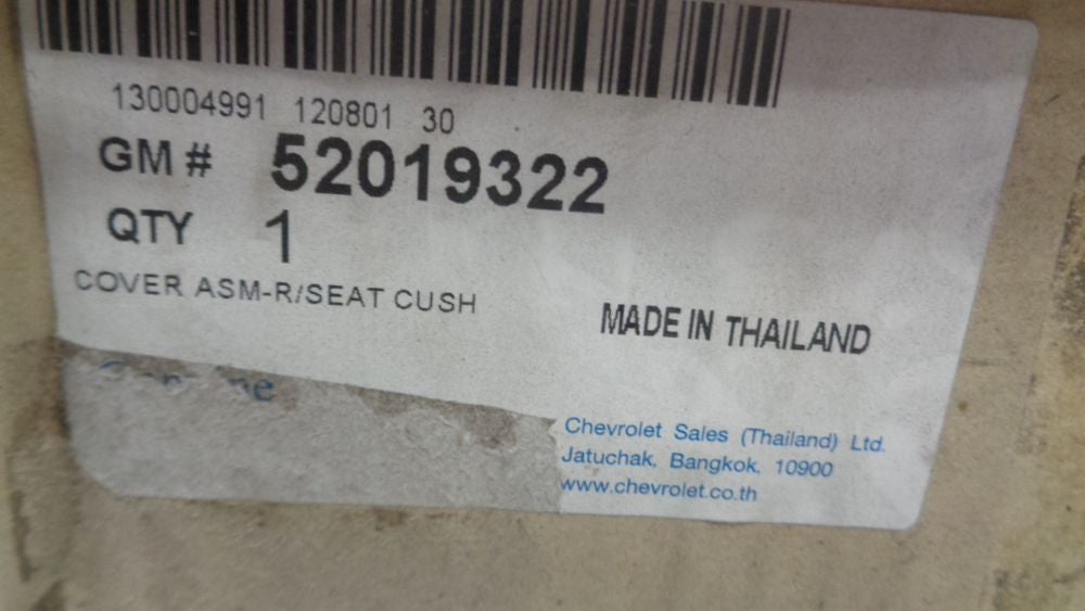 Holden Colorado RG Genuine Left Hand Rear Seat Base Cover New Part