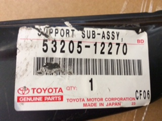 Toyota Corolla genuine upper radiator support new unused