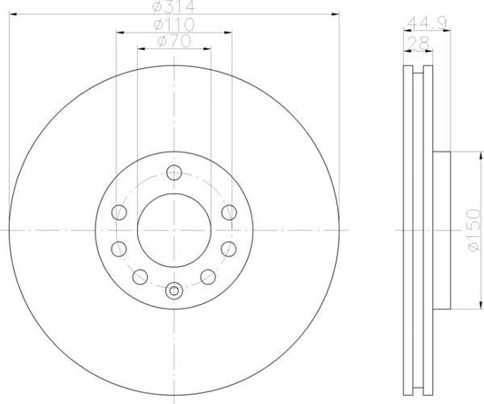 HOLDEN VECTRA GENUINE VENTED FRONT DISC ROTOR SET NEW PART