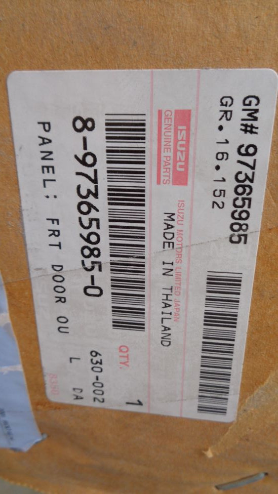 Holden Rodeo / RC Colorado single cab Genuine passenger door skin new part