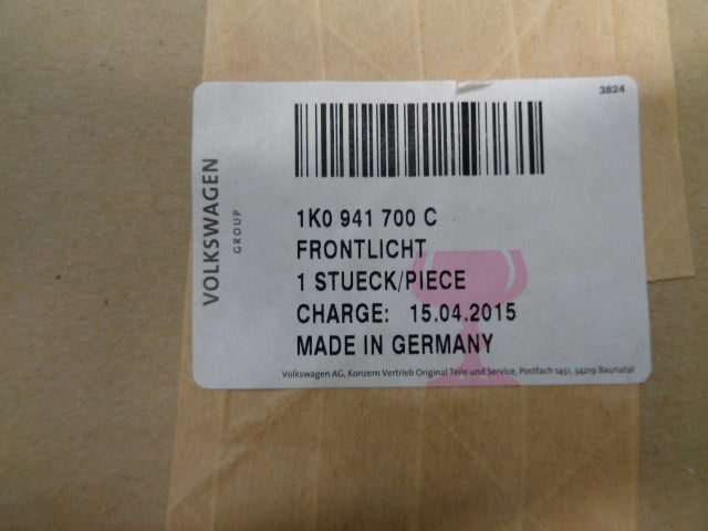 VW Golf MK Genuine Right Hand Front Fog Light New Part