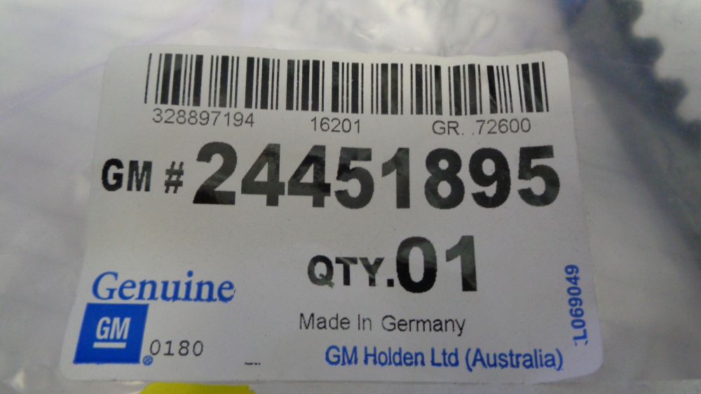 Holden Astra-Barina-Tigra Genuine Timing Belt New Part