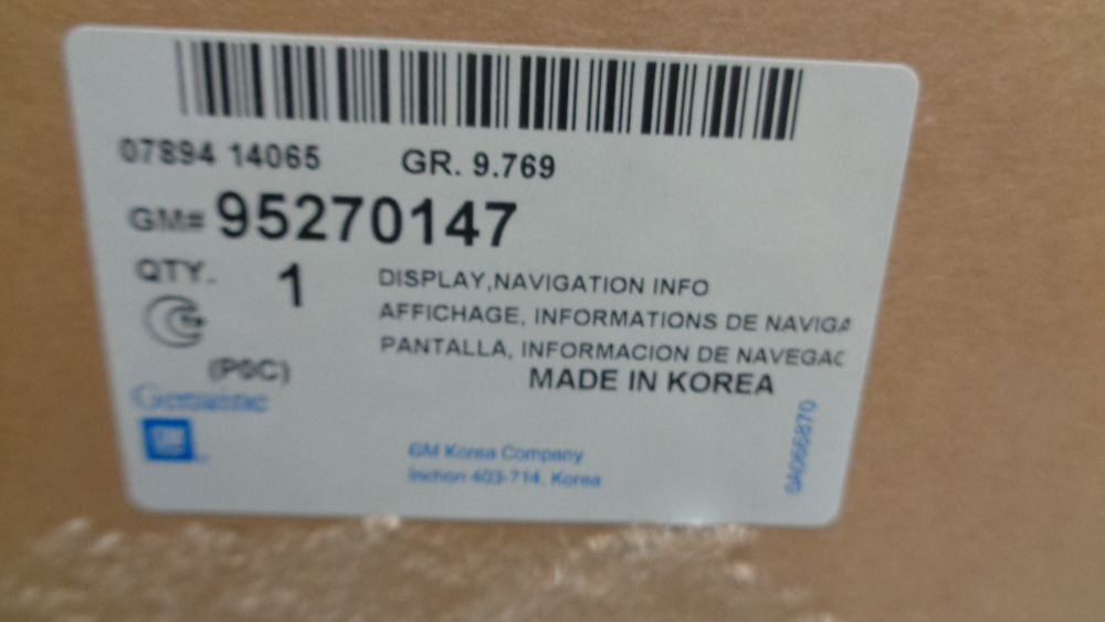 Holden Captiva CG7 Genuine Sat Nav Display System New Part