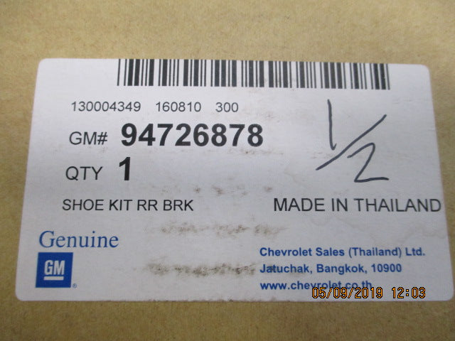 Holden RG Colorado Genuine Rear Brake Shoe New Part