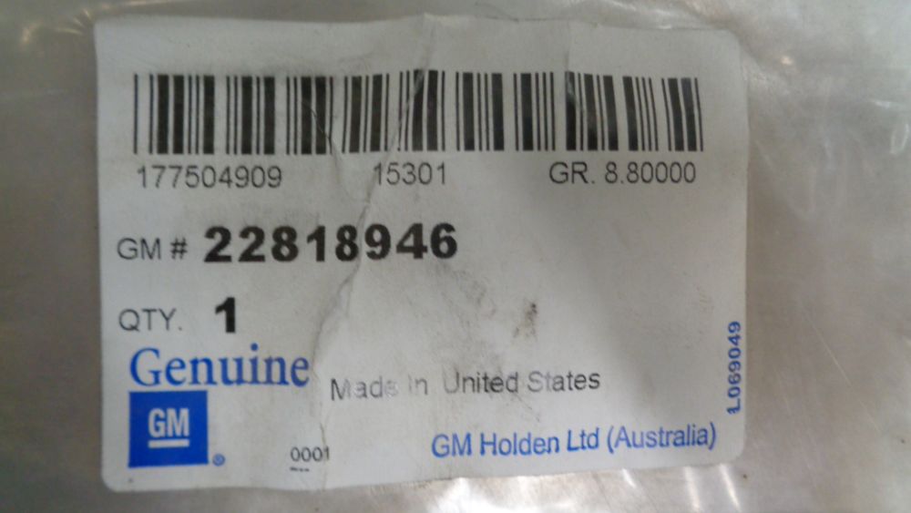 Holden Volt Genuine Front Left Hand Applique Black Out Tape New Part
