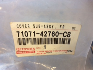 Toyota RAV4 L Series Genuine Drivers Seat Base Leather Cover New Part
