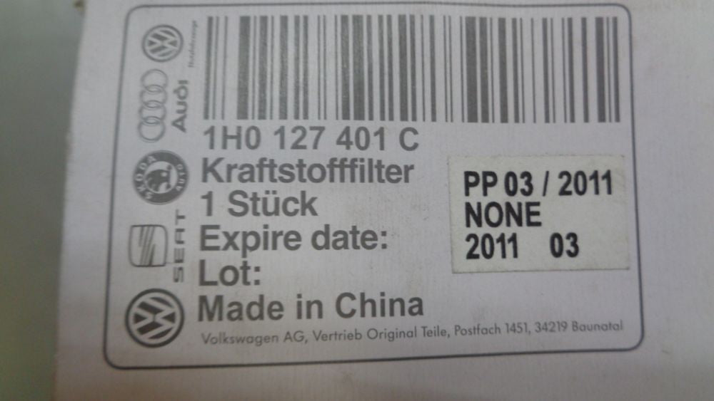 VW Genuine Fuel Filter New Part