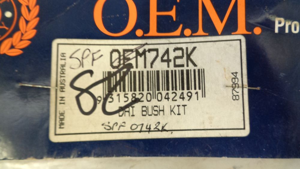 SuperPro Front Sway Bar To Lower Control Arm Bush Kit Suits Daihatsu New Part