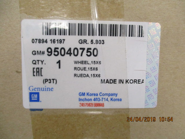 Holden Barina TJ Genuine 15x6 New Alloy Wheel New Part