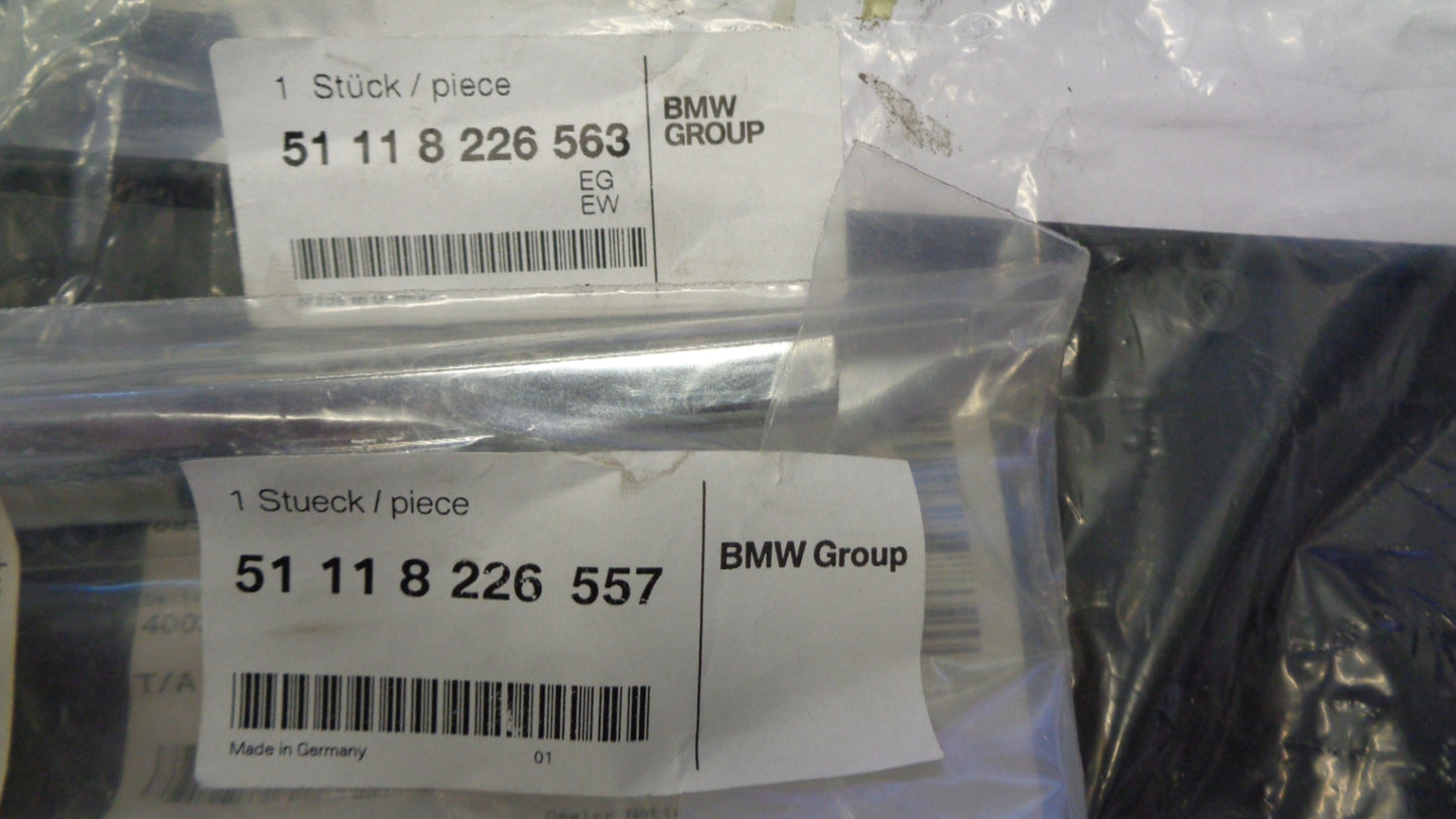 BMW 5 Series 540i Genuine Front Bumper Upper Trim And Chrome Moulding New Part