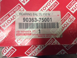 Toyota Landcruiser Prado Genuine input shaft bearing bal 75.110nn New Part