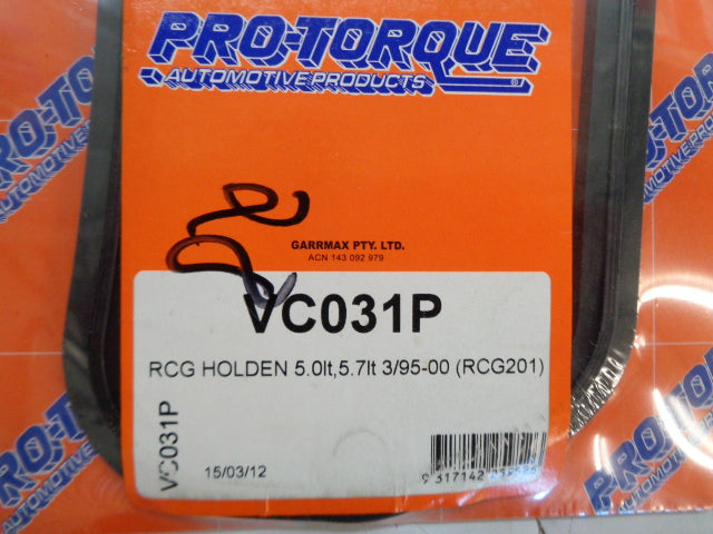 Pro-Torque Rocker Cover Gasket Set Pair Suitable For Holden New Part