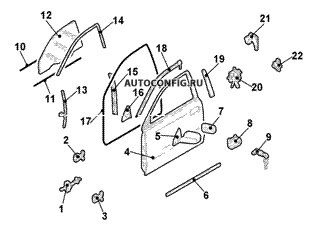 DAEWOO GENUINE RIGHT (DRIVER) FRONT DOOR OUTER BELT MOULD NEW PART