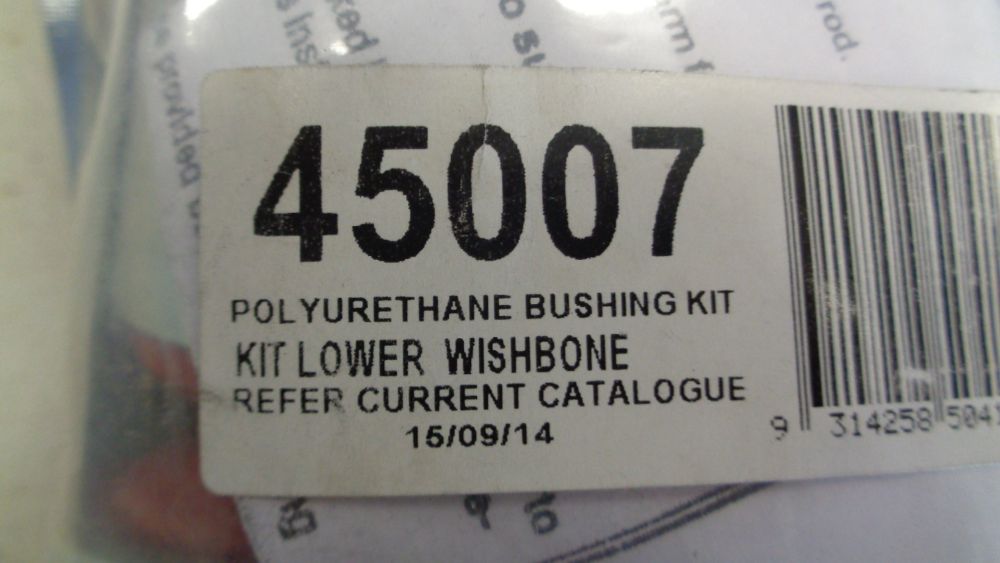 Nolathane Front Lower Control Arm Bush Kit Suits Holden HQ-HJ-HX-WB New Part