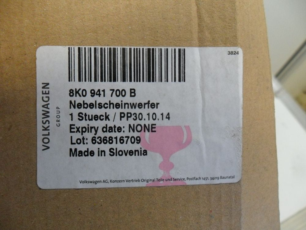 Audi B8 A4 Genuine Right Hand Front Fog Light New Part