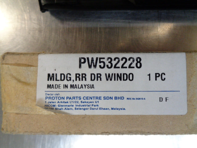 Proton Wira Genuine Left Hand Rear Door Outer Weather Strip New Part