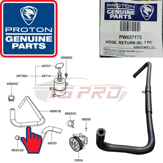 Proton Genuine Power Steering Return Hose New Part