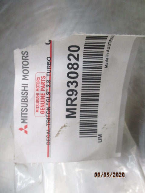 Mitisubish Triton Genuine GLS 2.8 Turbo diesel Emblem New Part