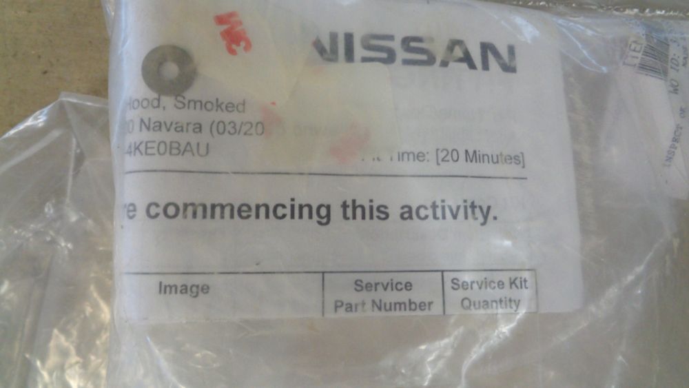 Nissan Navara NP300 Genuine clear bonnet protector Kit New Part