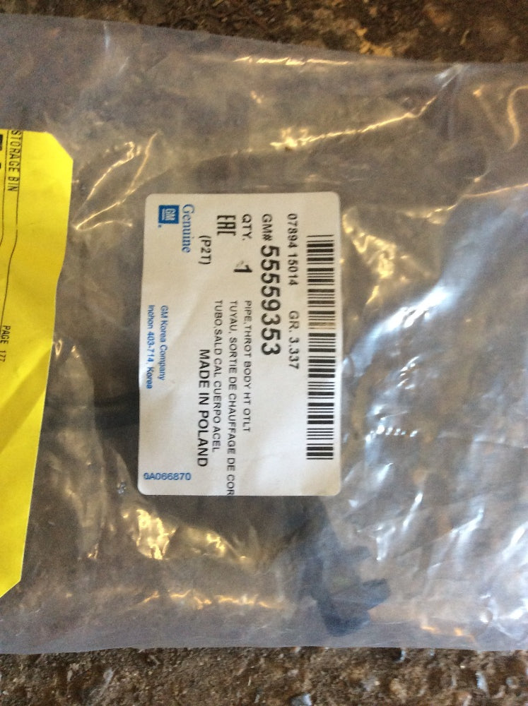 Holden Astra Genuine 1.6ltr Throttle Body Pipe New Part