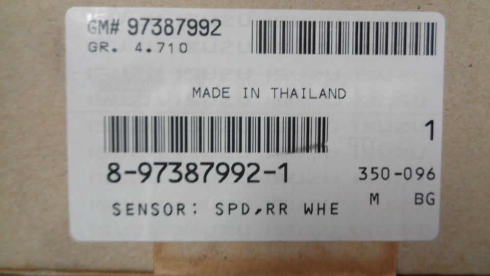 Isuzu D-Max Genuine Rear Left & Right Speed Sensor Assy New Part